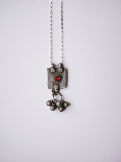 N101 – Vintage LAL Tribal Square Necklace