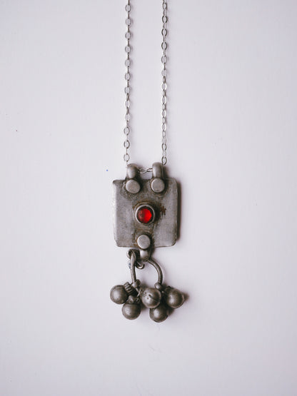 N101 – Vintage LAL Tribal Square Necklace