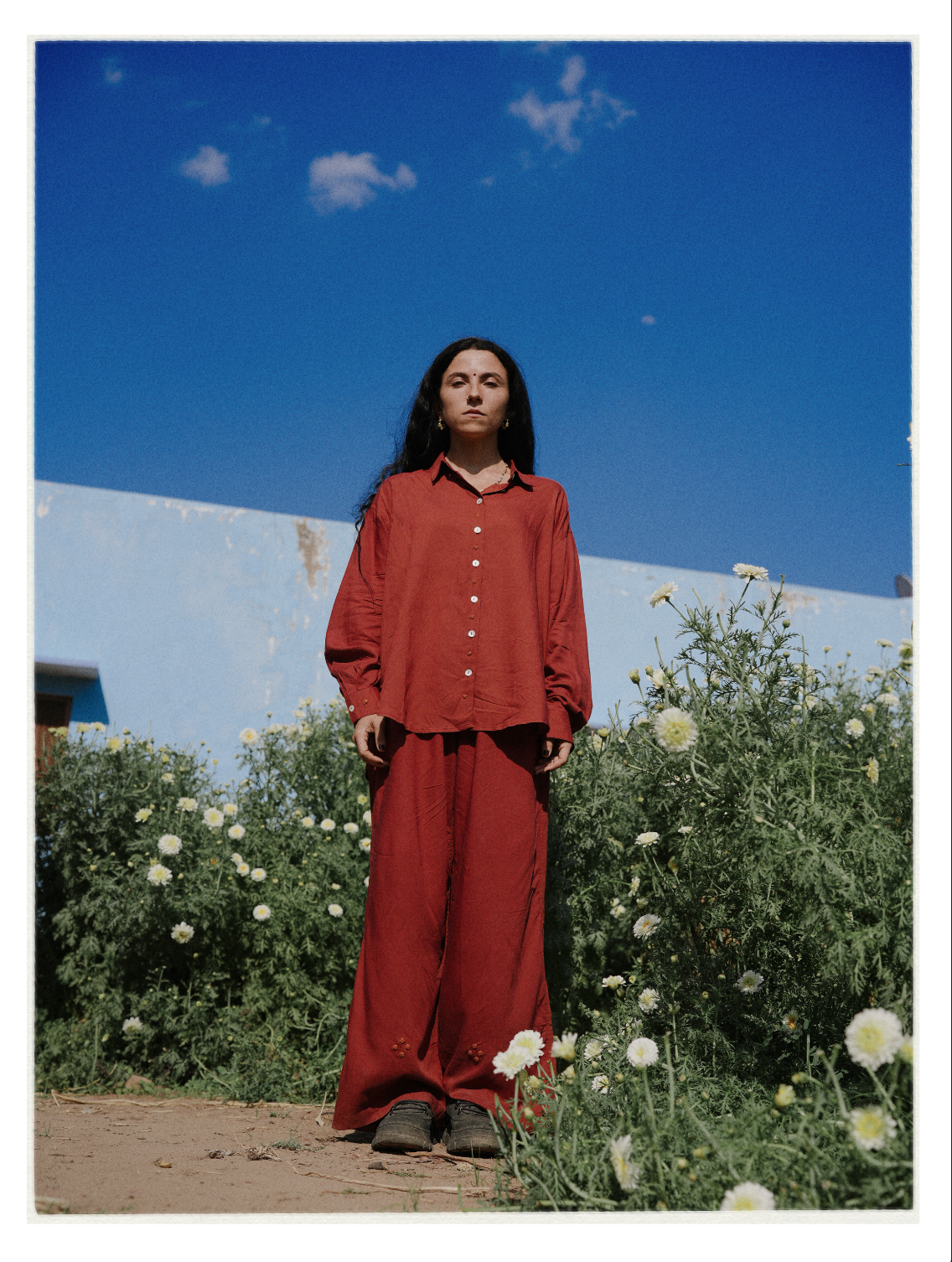 W3 – Long Sleeve Shirt | Hand-Embroidered Rayon
