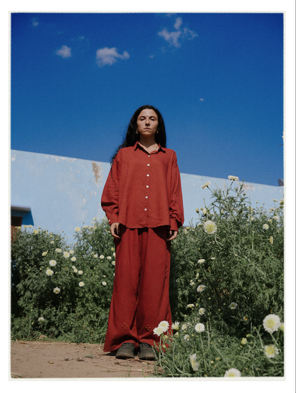 W3 – Long Sleeve Shirt | Hand-Embroidered Rayon
