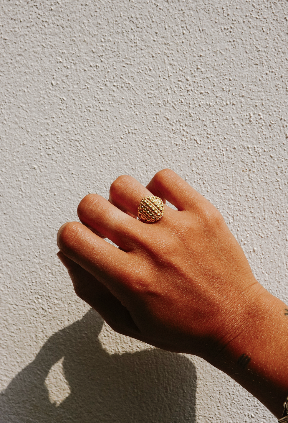N212 - Bindu Ring Alka Brass with Gold plating