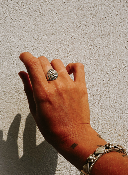 N211 - Bindu Ring Alka Silver