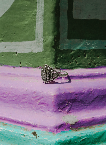 N211 - Bindu Ring Alka Silver