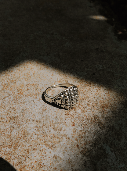 N211 - Bindu Ring Alka Silver