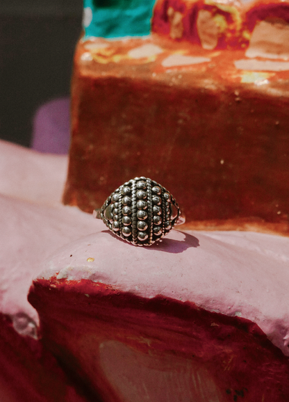 N211 - Bindu Ring Alka Silver