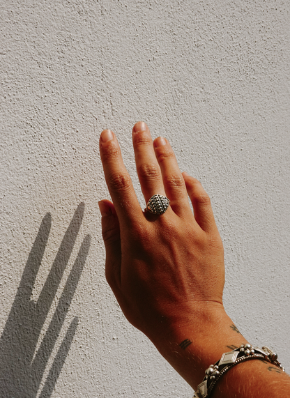 N211 - Bindu Ring Alka Silver
