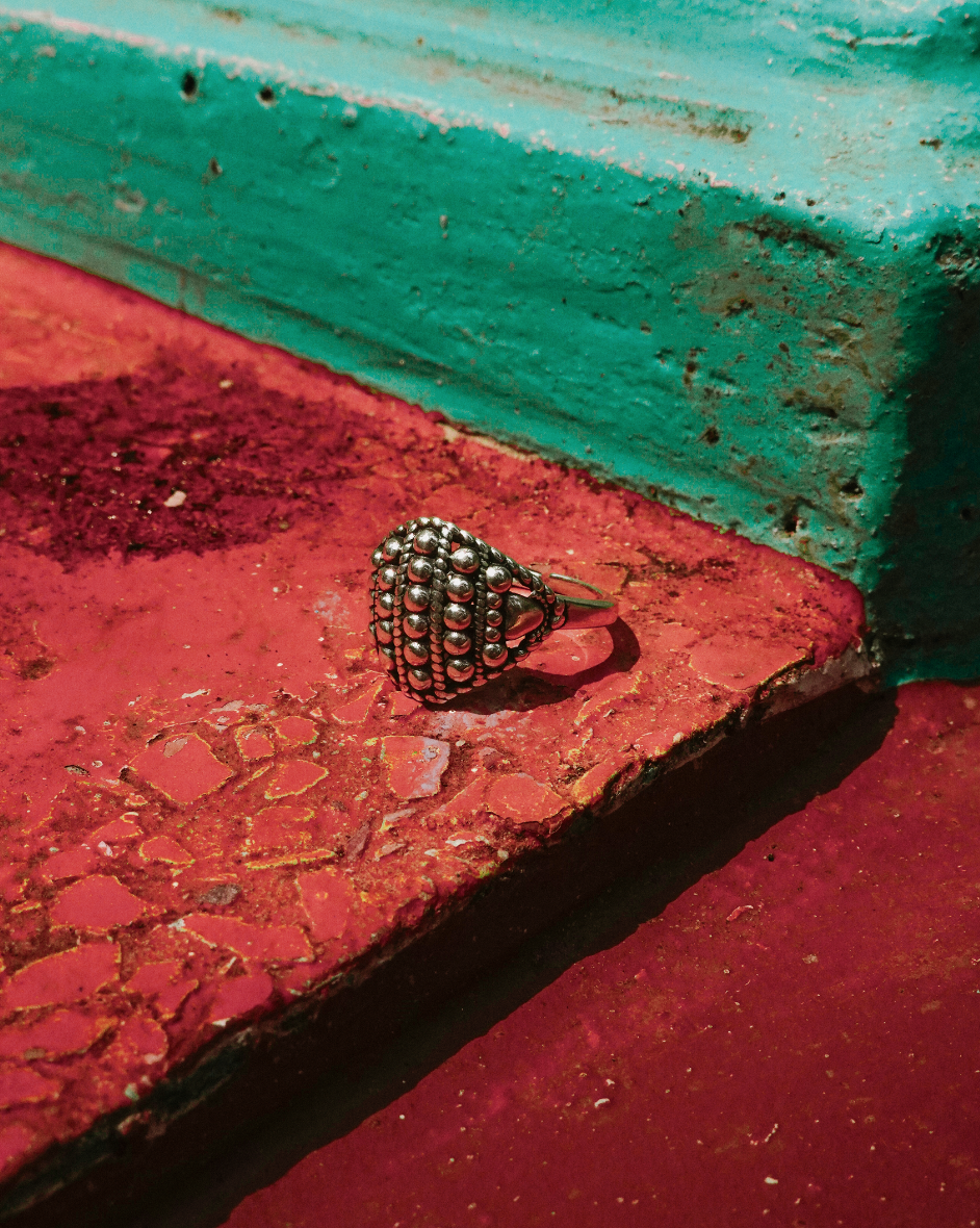 N211 - Bindu Ring Alka Silver