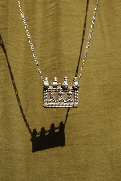 N214- Vintage Rajasthani Silver Ornament Necklace