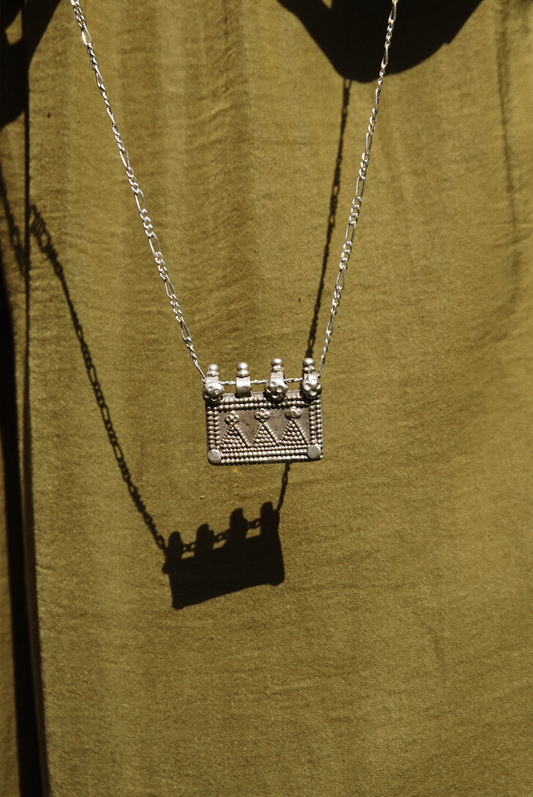 N214- Vintage Rajasthani Silver Ornament Necklace