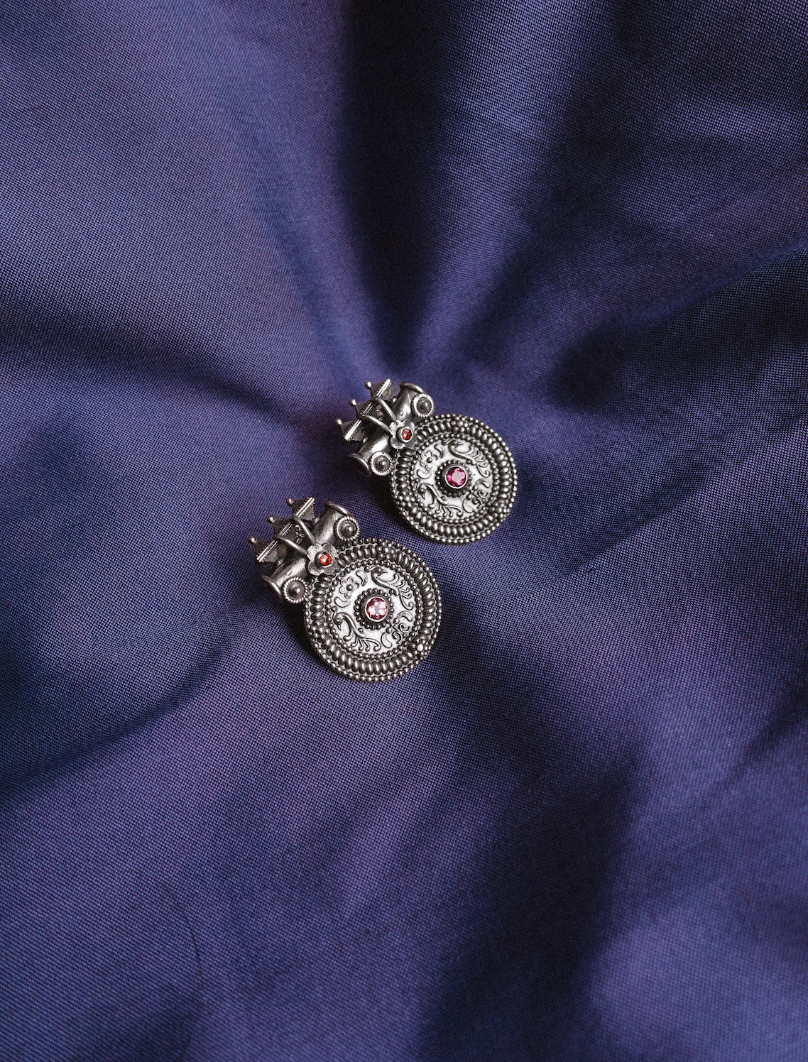 N95 -Mangal Earrings with Pink Tourmaline