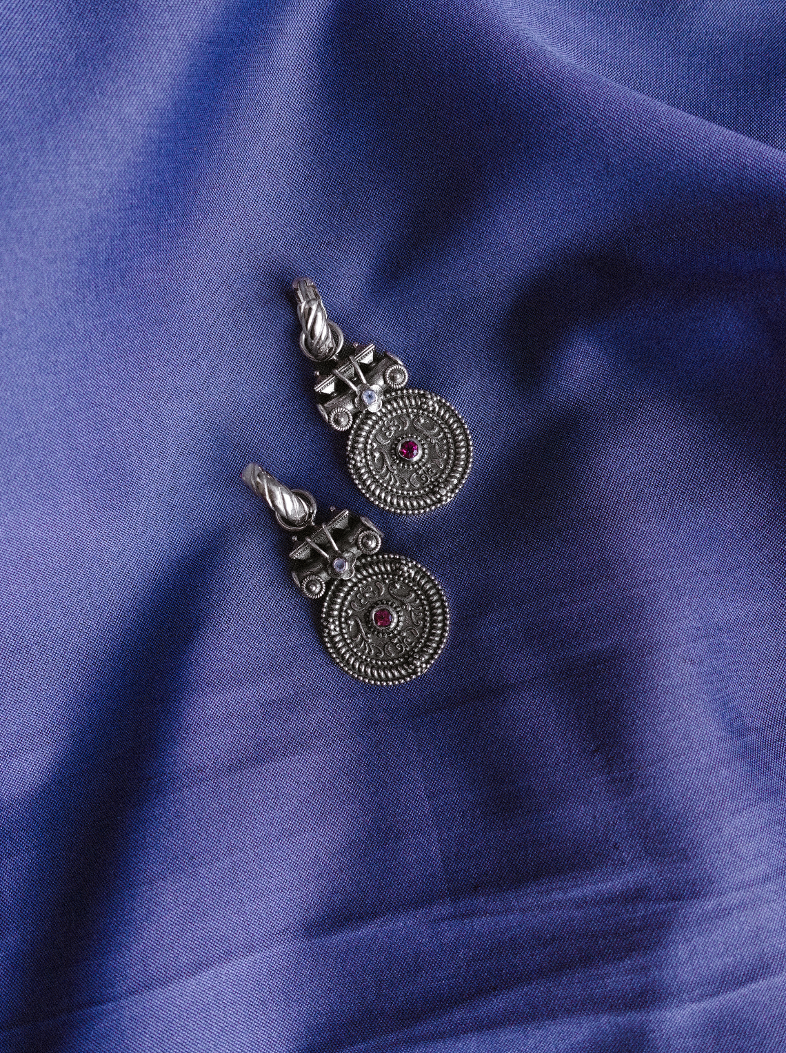 N96 -Mangal Earrings with Pink Tourmaline hoop