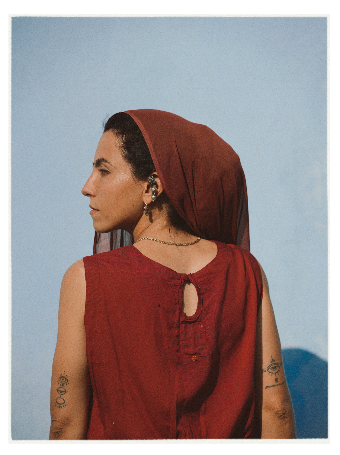 W2 – Knot Crop Top | Rayon Tie-Front Blouse with Hand Embroidery
