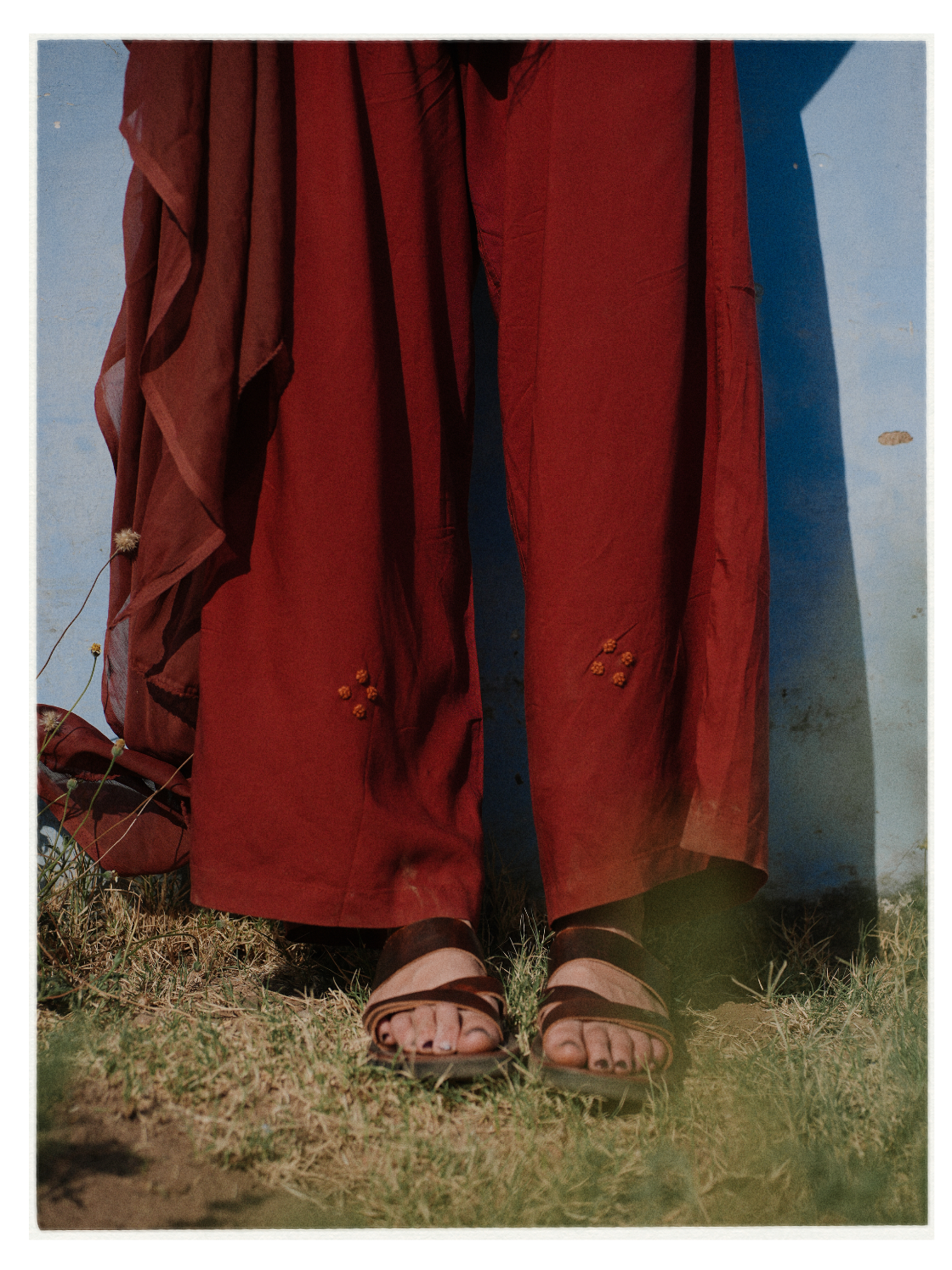 W4 – Palazzo Pants | Wide-Leg Rayon Trousers with Hand Embroidery