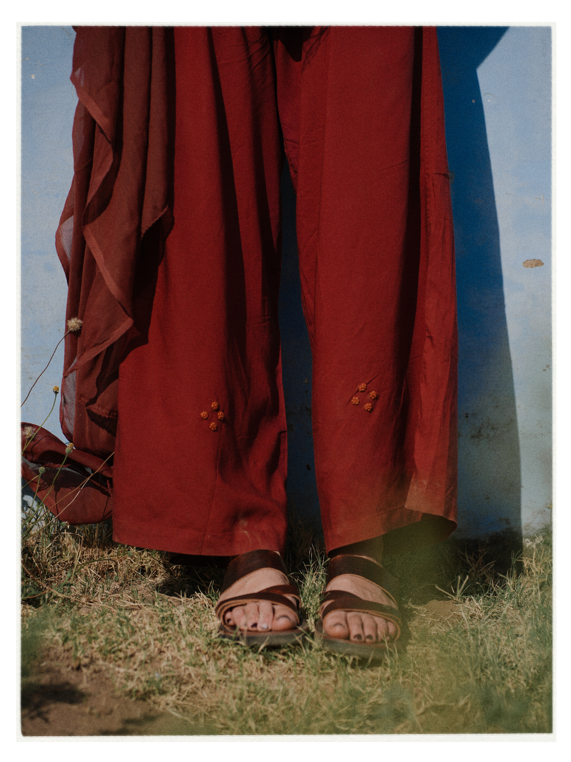 W7 – Long Sleeve Shirt & Palazzo Set | Rayon Wide-Leg Pants Handmade Embroidery