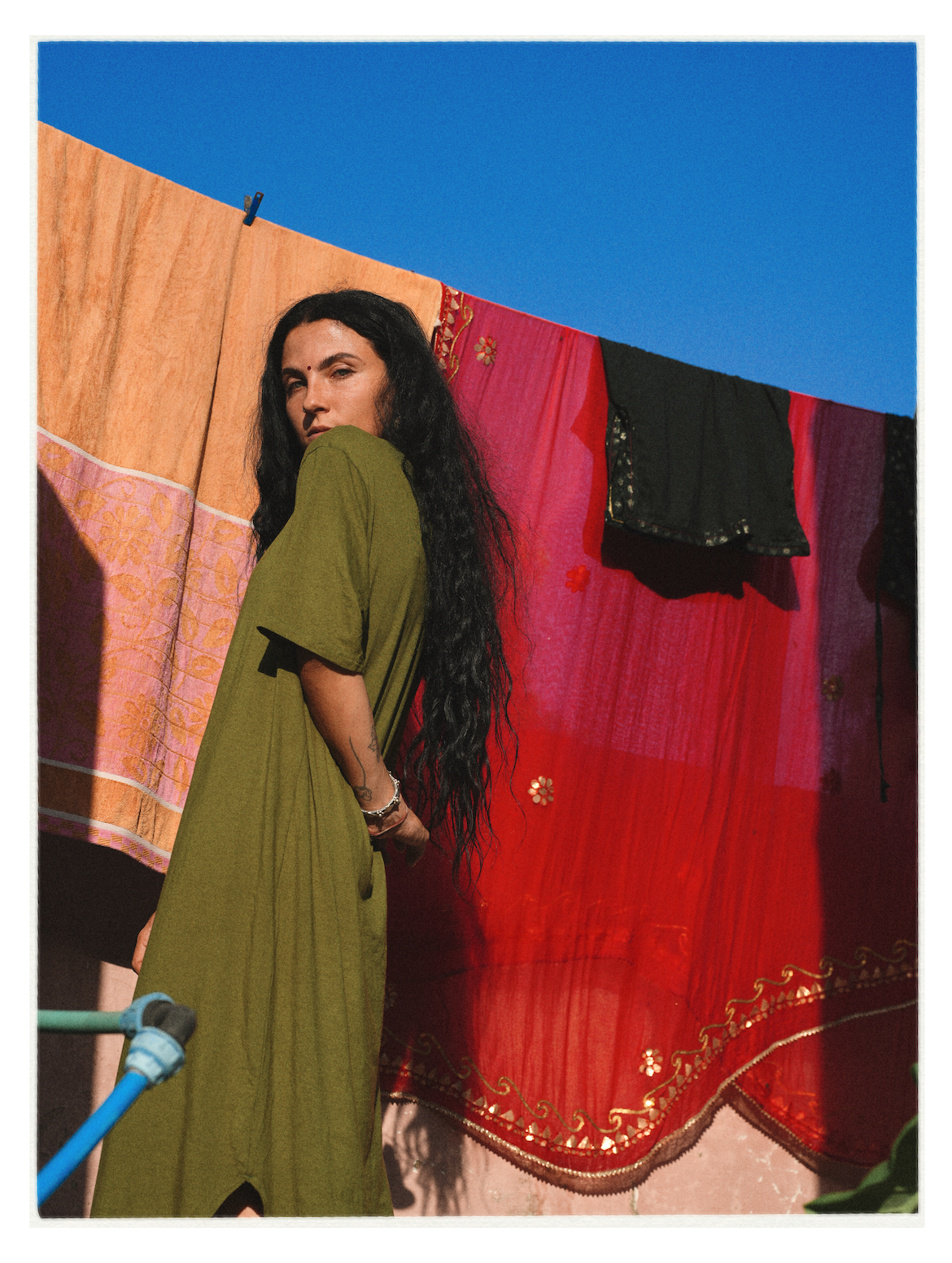 W5 – Soft Lycra Dress | V-Neck Long Dress with Hand Embroidery
