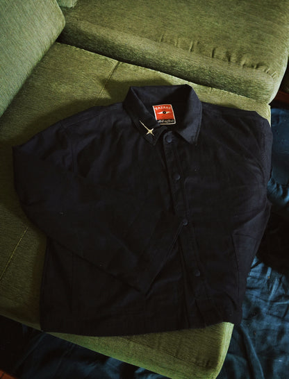 N224- ATLAS Overshirt & Handmade  Brass Comet Pin Gulabo X Jarana