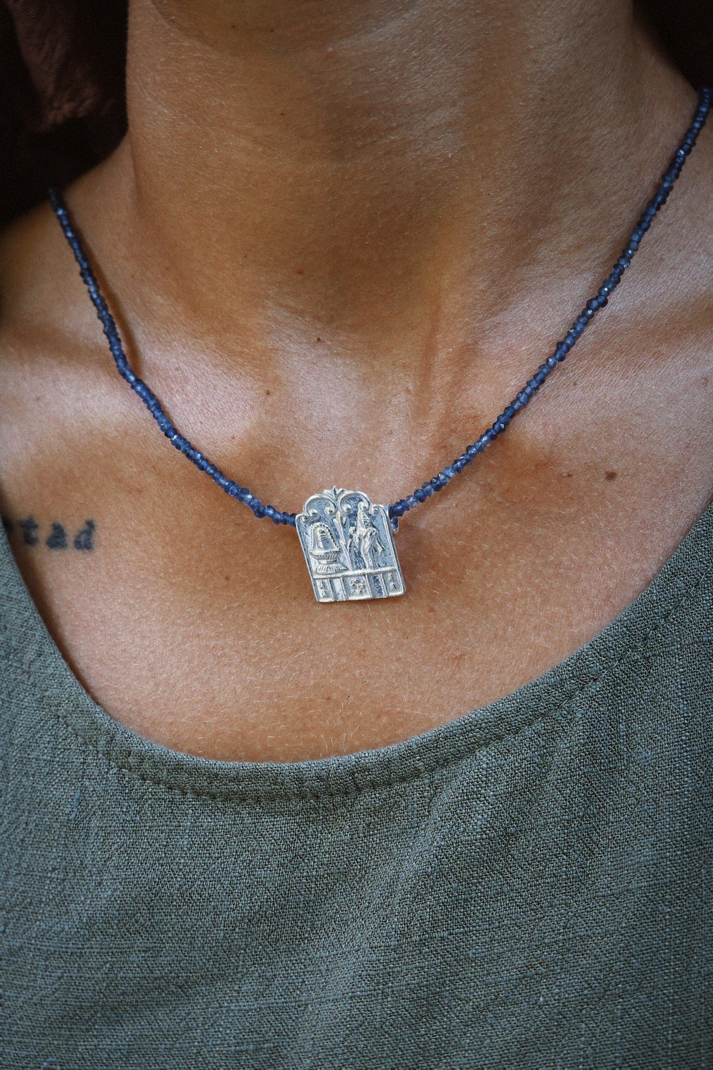 N247 – South Indian Thali Handmade 925 Silver Pendant