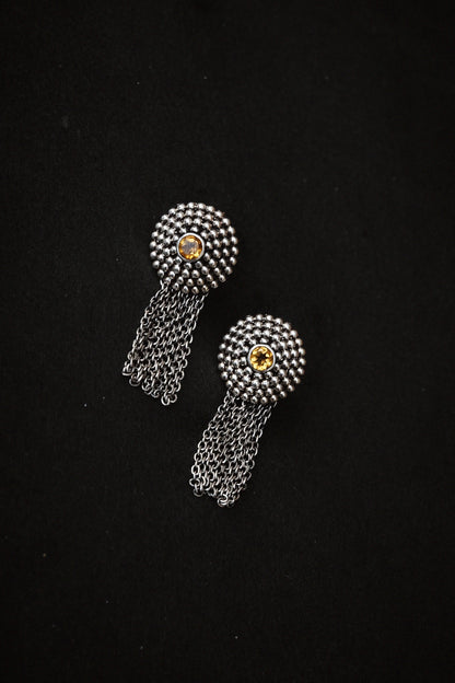 N226 – Chain & Micro Granulation Earrings