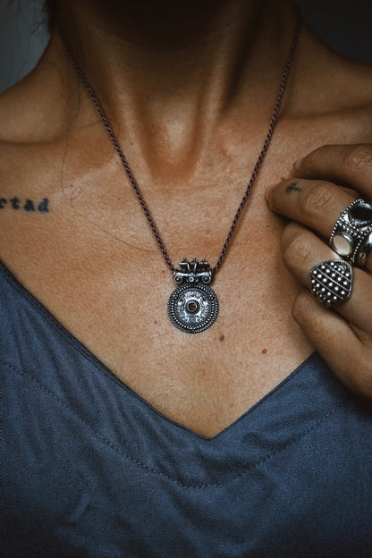 N219 -Mangal Necklace with Pink Tourmaline PREORDER