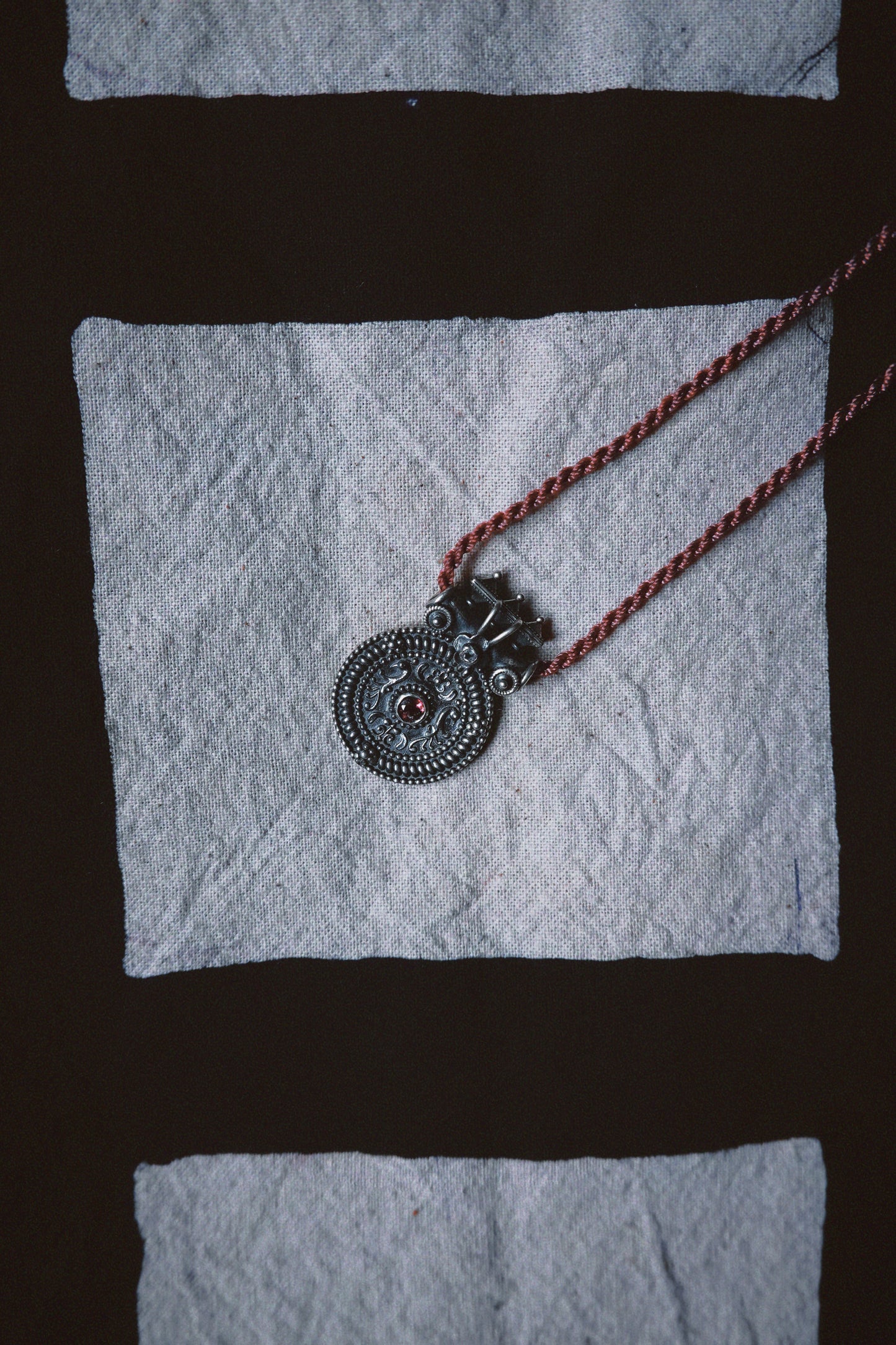 N219 -Mangal Necklace with Pink Tourmaline PREORDER