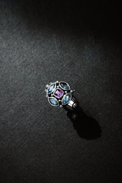 N235- Ziya Rani 925 Silver Ring