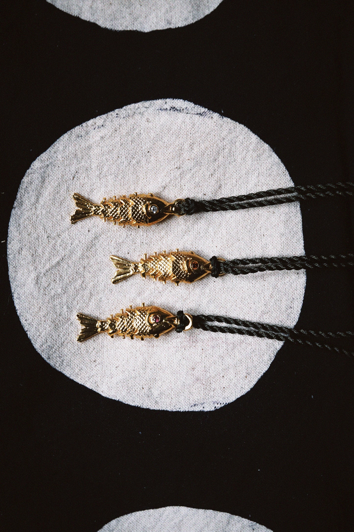 N222 – Big Matsya Fish Pendant Necklace in Vintage Gold Tone PREORDER
