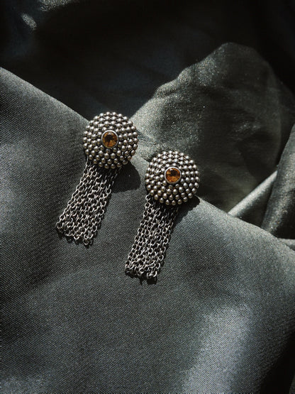 N226 – Chain & Micro Granulation Earrings
