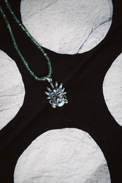 N221 – Surya 925 Silver Necklace with Peridot Choker PREORDER
