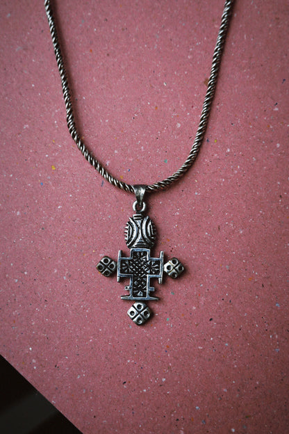 N243 – Ethiopian Cross Handmade 925 Silver Pendant
