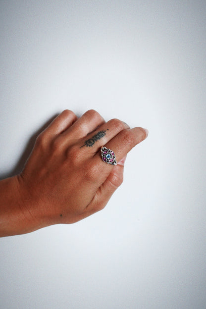 N235- Ziya Rani 925 Silver Ring