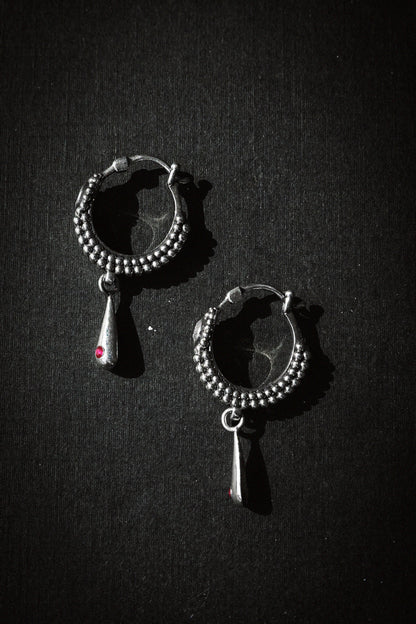 N225 – Moonstone Earrings with Micro Granulation