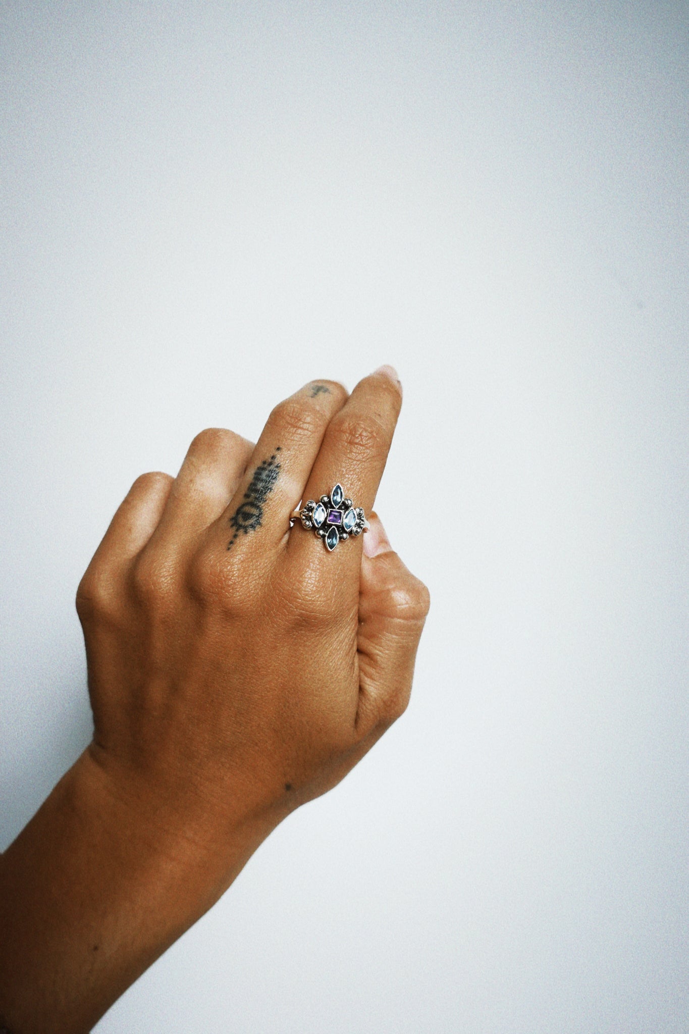 N235- Meher Rani 925 Silver Ring
