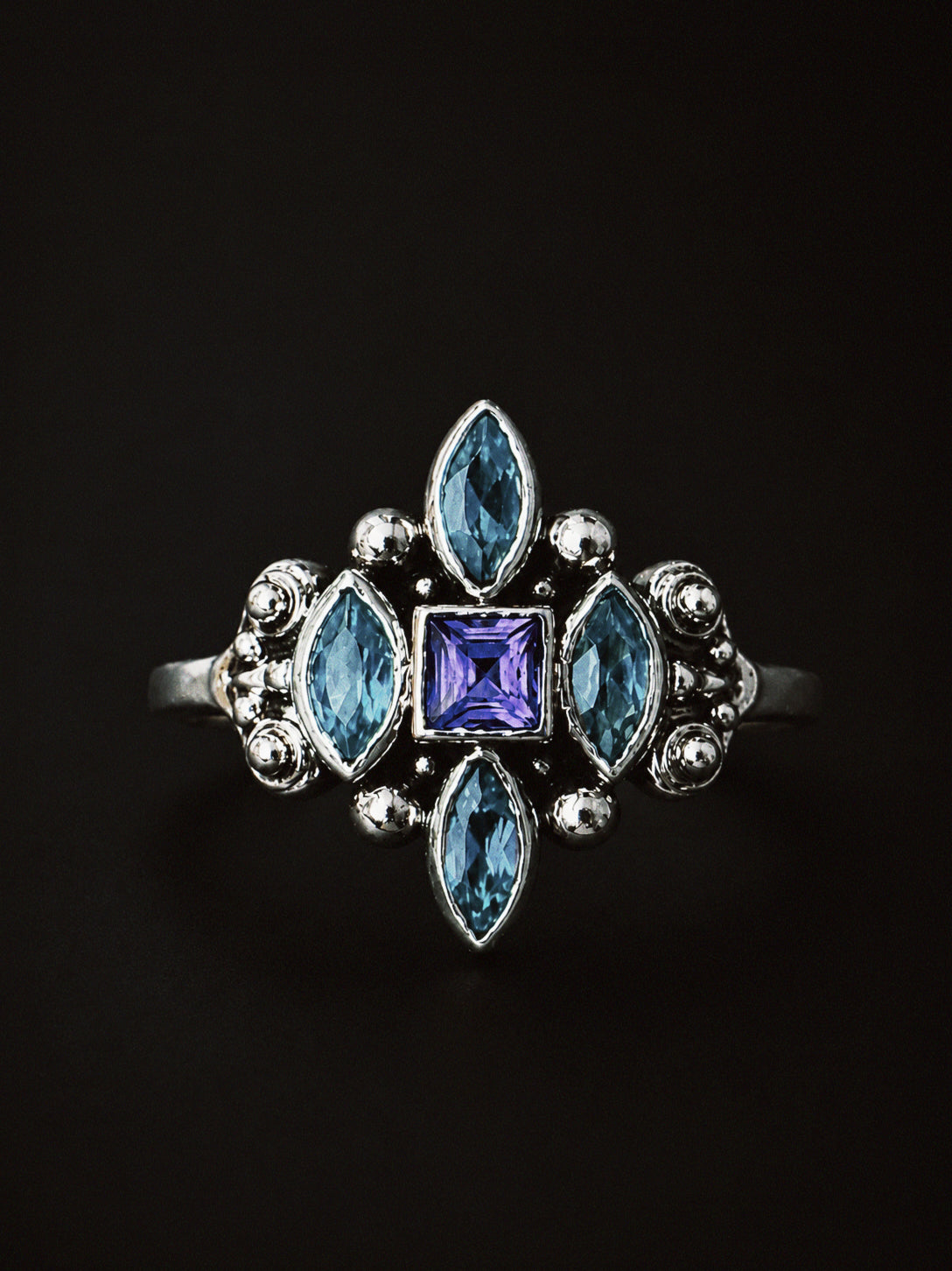 N235- Meher Rani 925 Silver Ring