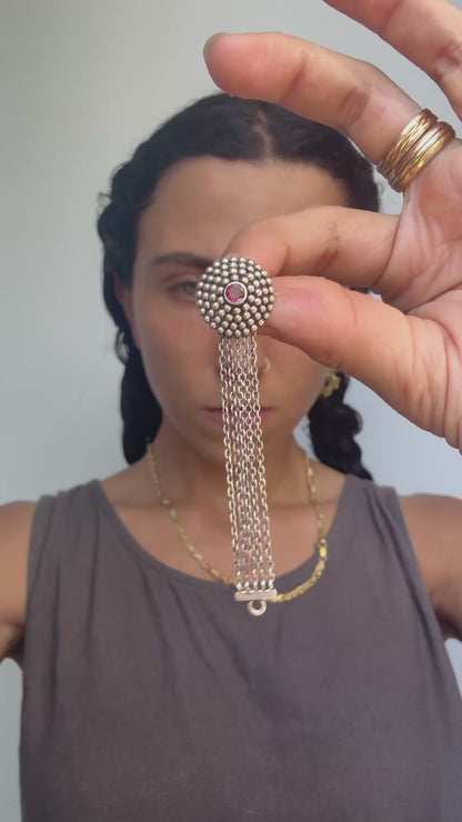 N226 – Chain & Micro Granulation Earrings