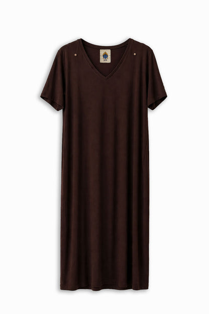 W5 – Soft Lycra Dress | V-Neck Long Dress with Hand Embroidery